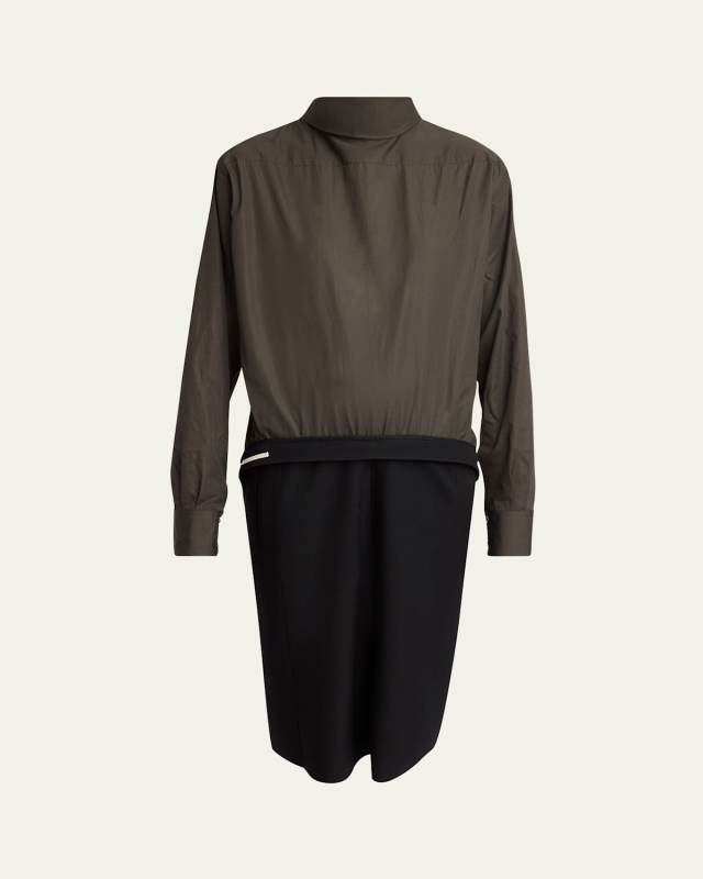 Hybrid Backward Wool Midi Dress